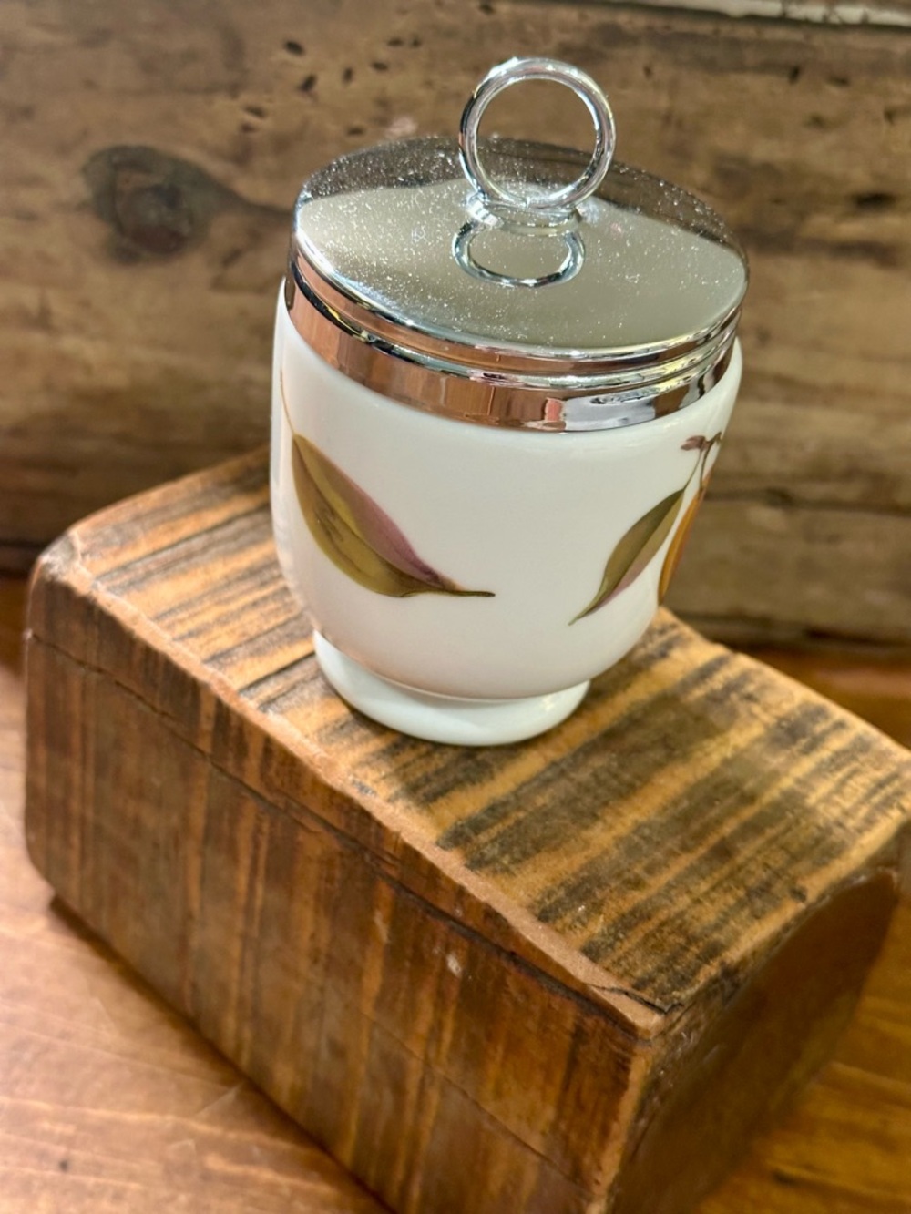 Royal Worcester Egg Coddler Base Fruit Jam Pot With Lid England - Picture 2 of 7